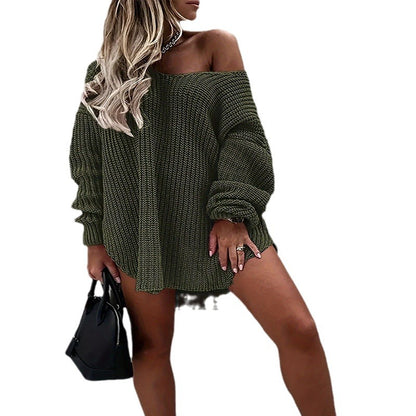 Pull-over en tricot surdimensionné pour femmes avec une coupe ample et des manches ouvertes Chic und Stil