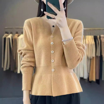 Dames cardigan en tricot élégant avec design texturé Chic und Stil