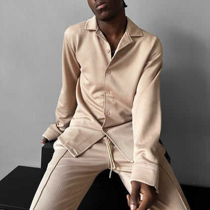 Chemise élégante à manches longues pour hommes avec un design texturé Chic und Stil