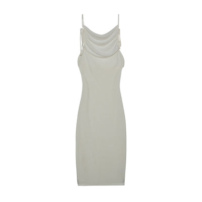 Robe moulante à volants pour femmes avec bretelles réglables Chic und Stil