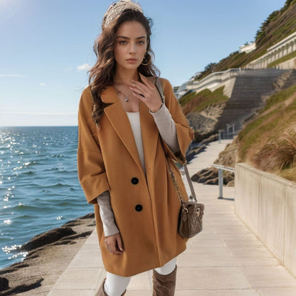 Dames élégant manteau oversized à coupe envoûtante Chic und Stil