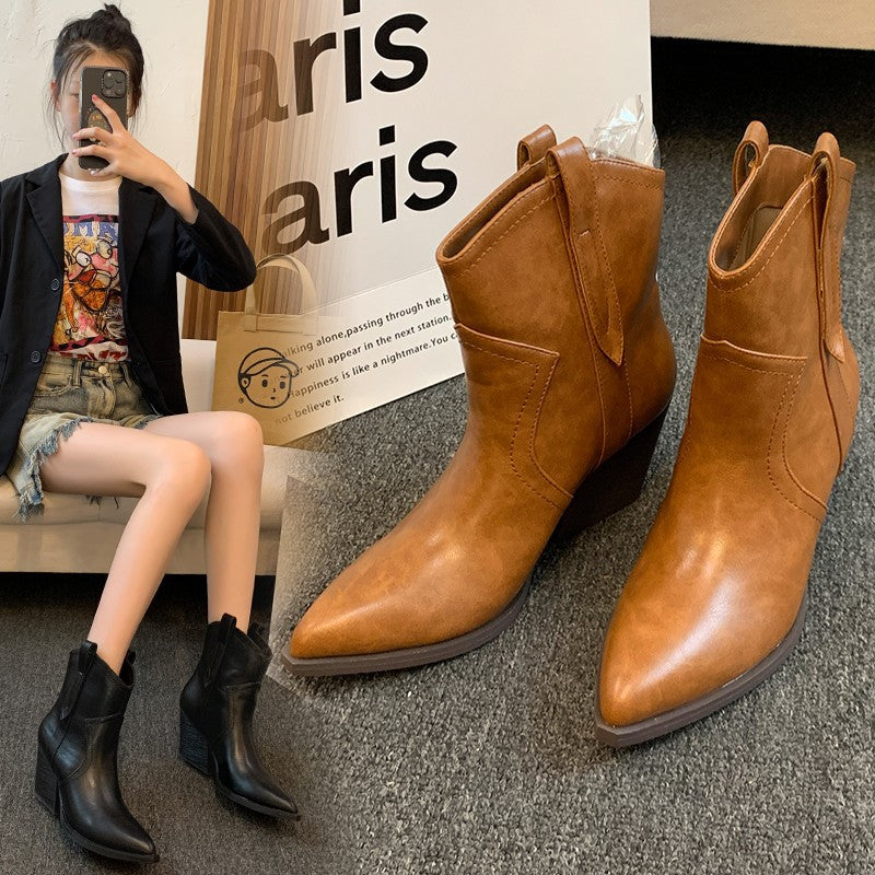 Bottines mode pour femmes au look élégant avec un bout pointu Chic und Stil