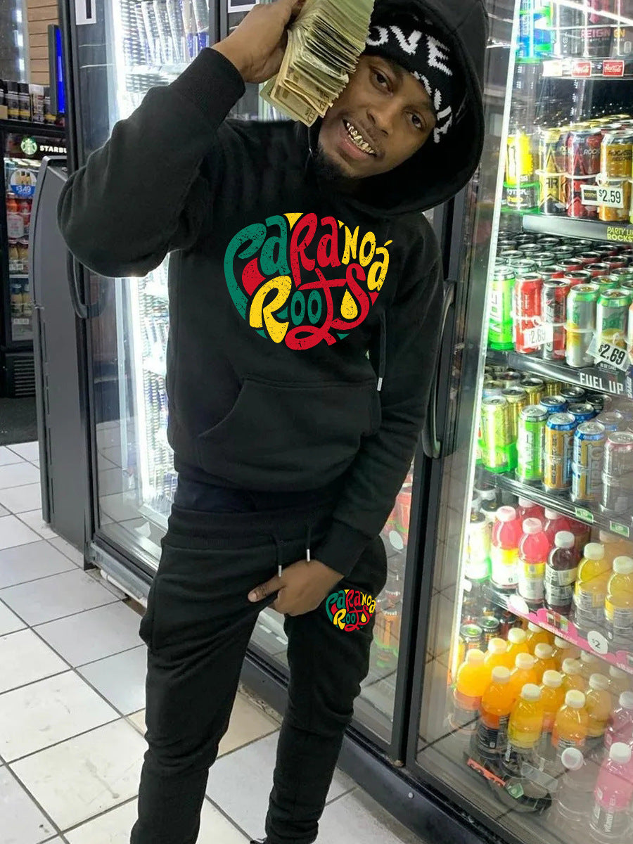 Chic and Style graphic design hoodie and jogger pants casual set for women