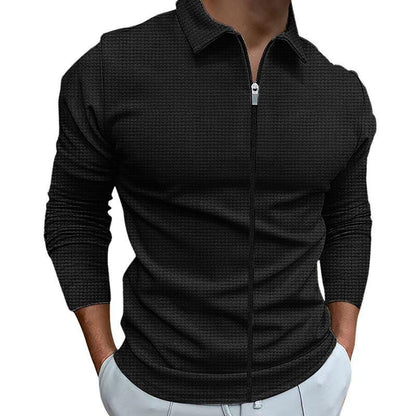 Functional pullover for men with zip and structured design Chic and Style