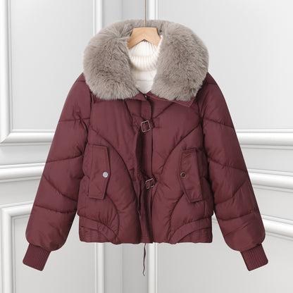 Dames Doudoune d'hiver avec col en fourrure synthétique luxueux et poches pratiques Chic und Stil