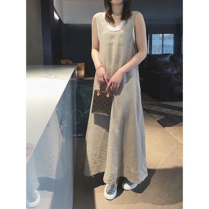 Robe maxi en lin fluide Chic und Stil
