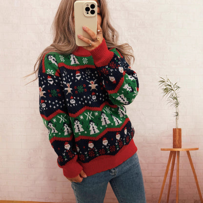 Pull de Noël pour femmes avec un motif joyeux et une coupe décontractée Chic und Stil