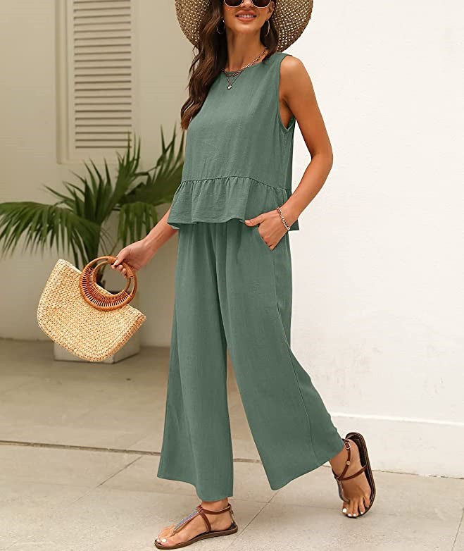 Combinaison légère pour dames avec ourlet à volants Chic und Stil