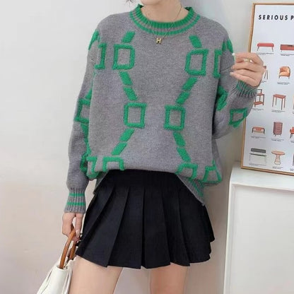Pull femme à la mode avec motif créatif et coupe décontractée Chic und Stil