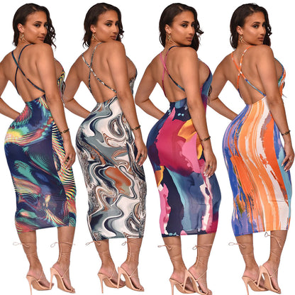Robe Bodycon femme avec impression abstraite Chic und Stil