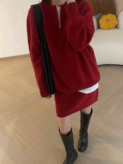 Pull en tricot pour femmes avec une coupe moderne et une fermeture éclair décorative Chic und Stil