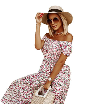 Robe maxi florale pour femmes avec bretelles réglables Chic und Stil