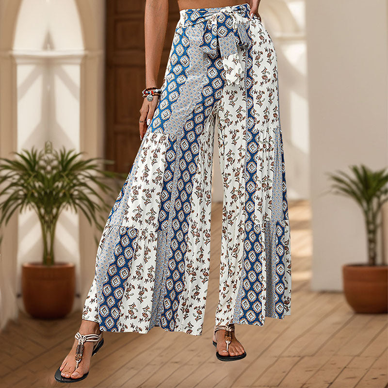Women Bohemian Fluid Wide Pants Chic and Style