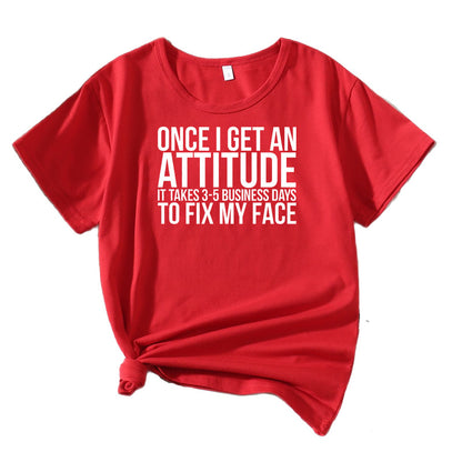 Dames Casual Attitude Statement T-shirt Chic und Stil