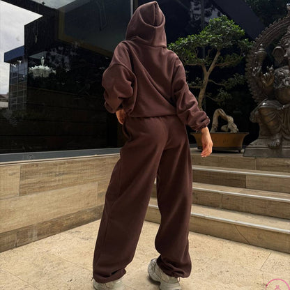 Dames casual oversized hoodie et pantalon de jogging large ensemble Chic und Stil