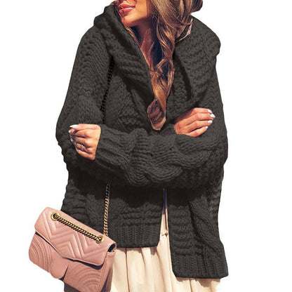 Dames pull cardigan en grosse maille à coupe asymétrique et manches oversized Chic und Stil