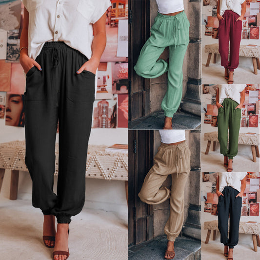 Comfortable harem pants for women with elastic waist and practical pockets Chic and Style