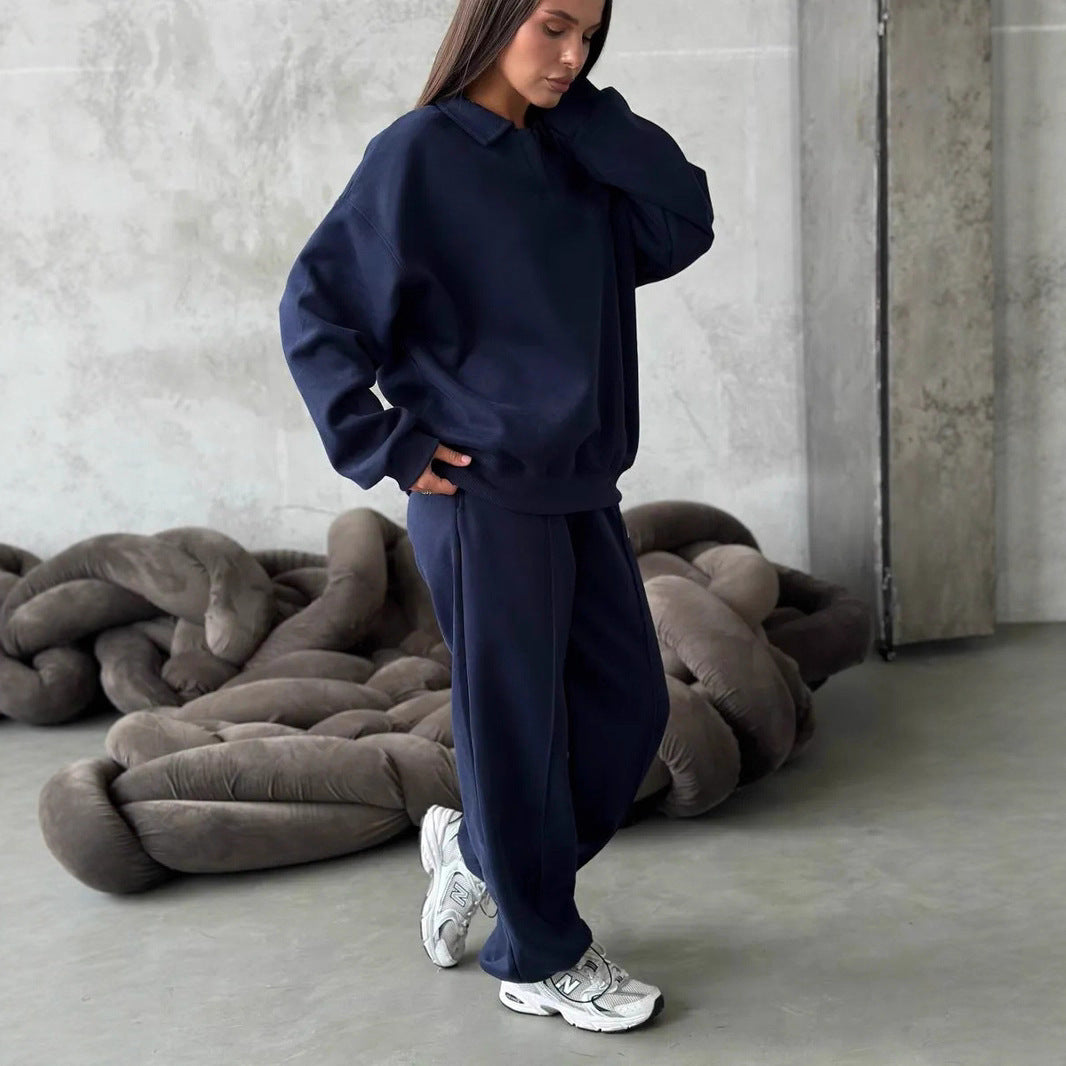 Dames combinaison de polo et pantalon confortable et stylée Chic und Stil