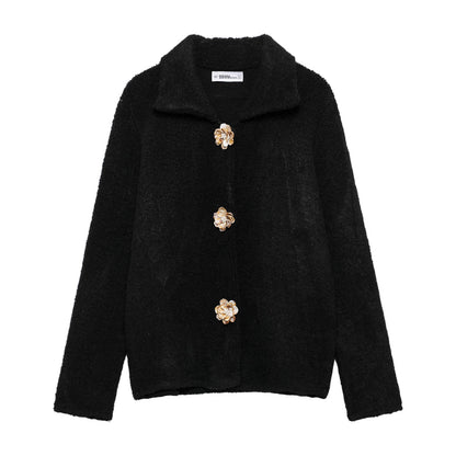 Dames élégante cardigan avec détails de boutons décoratifs Chic und Stil