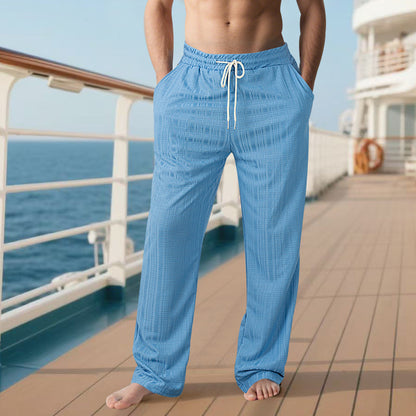 Casual lounge pants for men with elastic waistband and practical side pockets Chic and Style