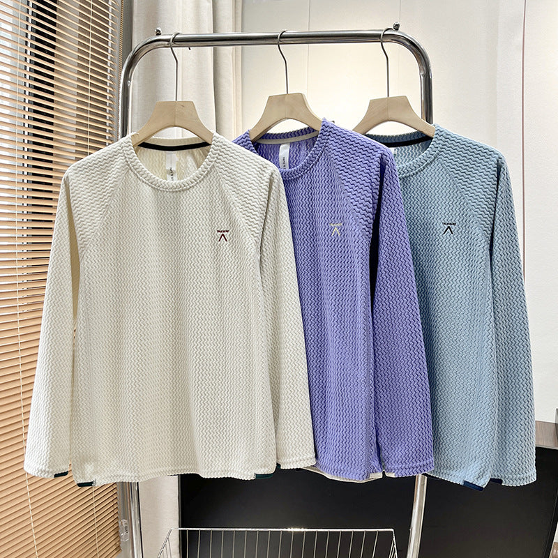 Chemise élégante à manches longues pour femmes avec un design texturé Chic & Stil