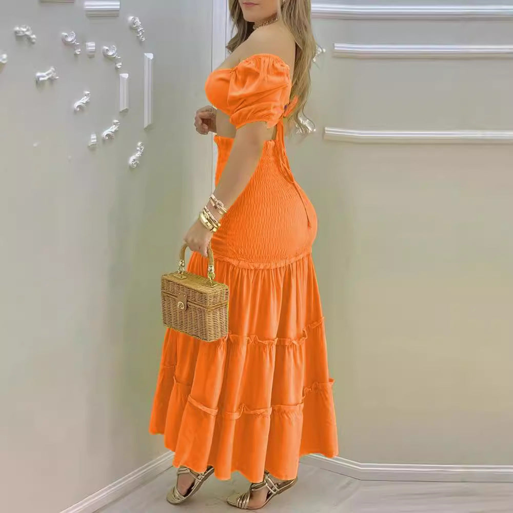 Dames deux pièces avec des détails froncés et une haute fente Chic und Stil