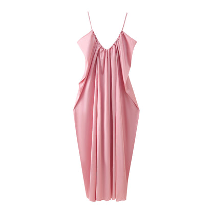 Robe maxi femme avec coupe décontractée et drapés raffinés Chic und Stil