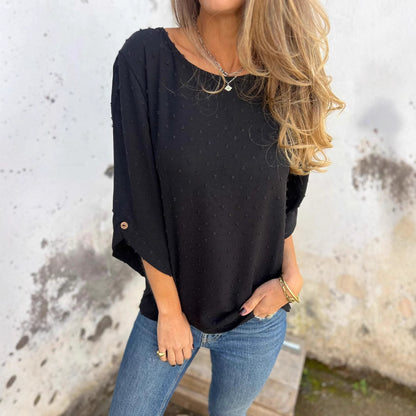 Blouse décontractée pour femmes avec design à pois décoratifs Chic und Stil