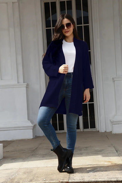 Cardigan en tricot décontracté pour femmes avec poches pratiques et devant ouvert Chic und Stil