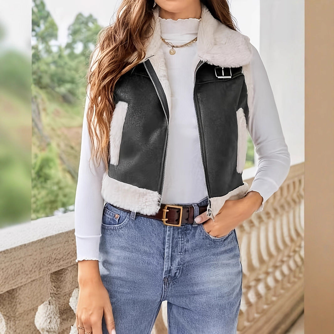 Dames Gilets à la mode avec doublure douce et col stylé Chic und Stil
