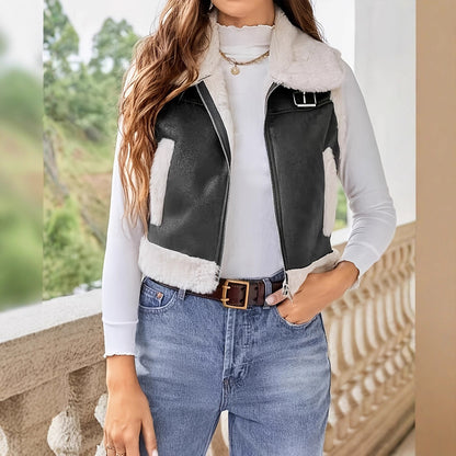 Dames Gilets à la mode avec doublure douce et col stylé Chic und Stil
