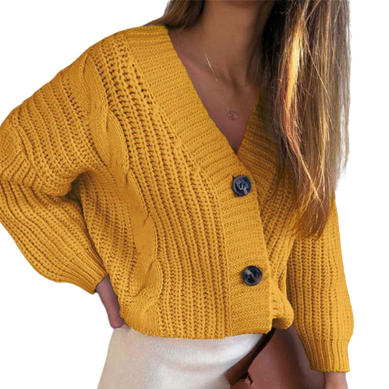 Dames cardigan avec décolleté en V plongeant et boutons décoratifs Chic und Stil