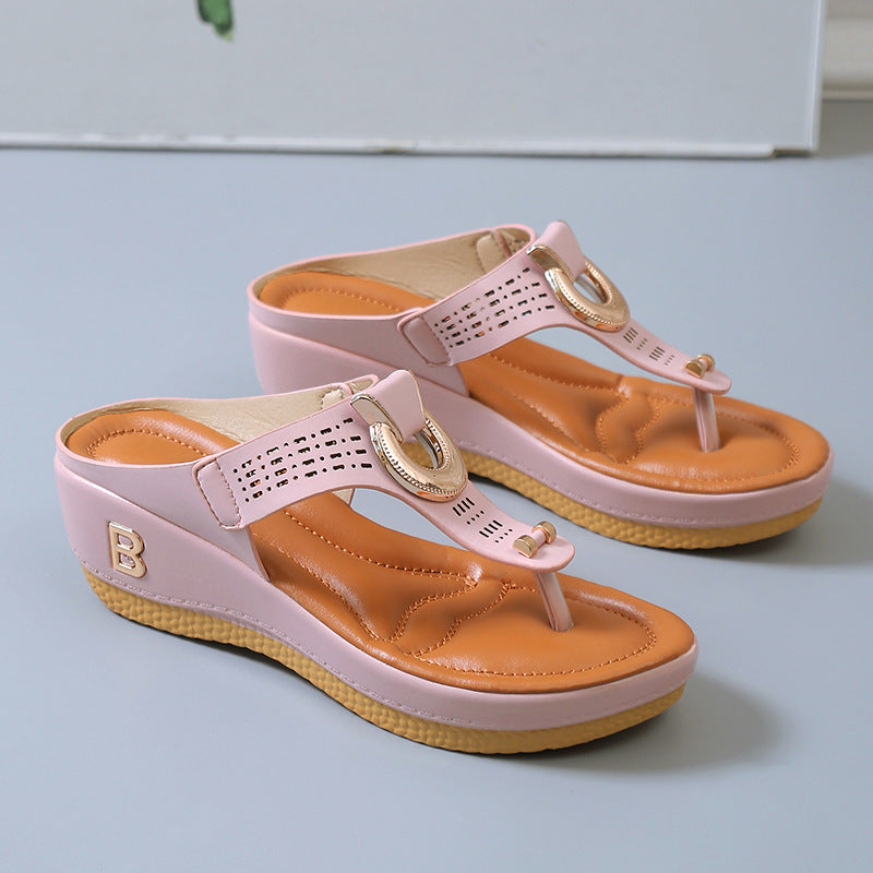 Sandales antidérapantes à plateforme décorative pour femmes Chic und Stil