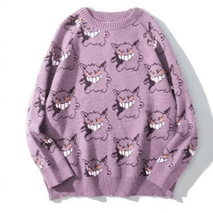 Dames Pull confortable avec motif graphique joyeux Chic und Stil