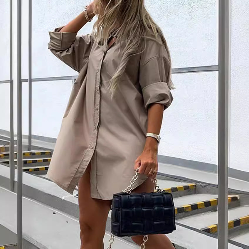 Robe chemise surdimensionnée pour femmes Chic und Stil