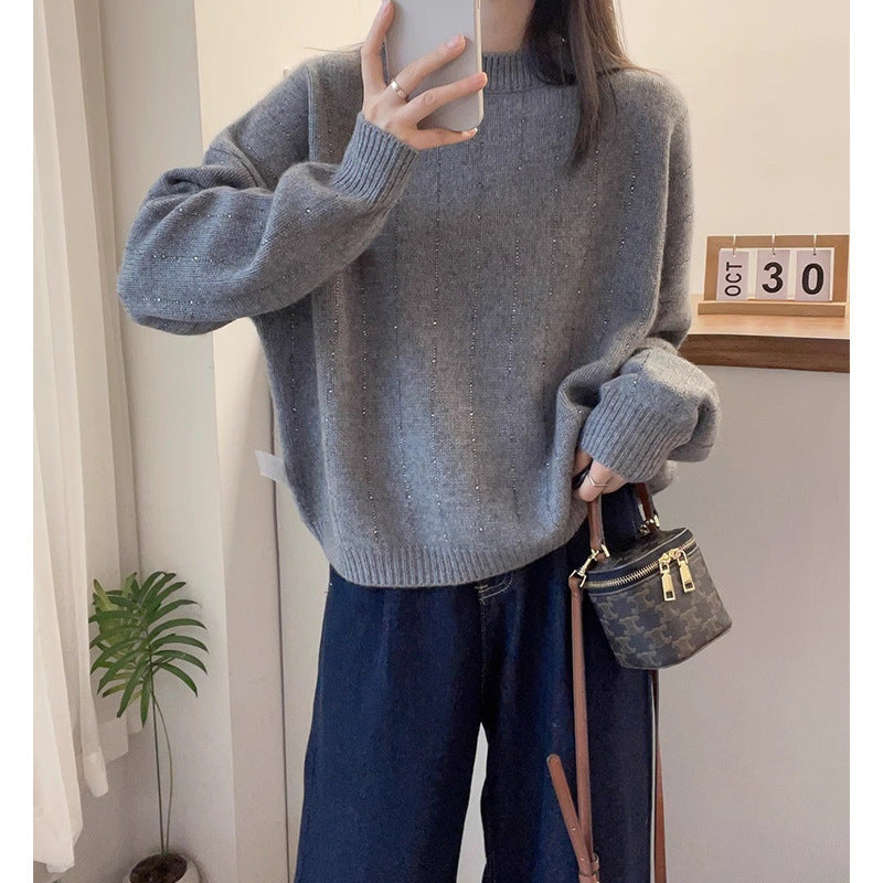 Pull-over tricot confortable pour dames avec des accents scintillants Chic und Stil