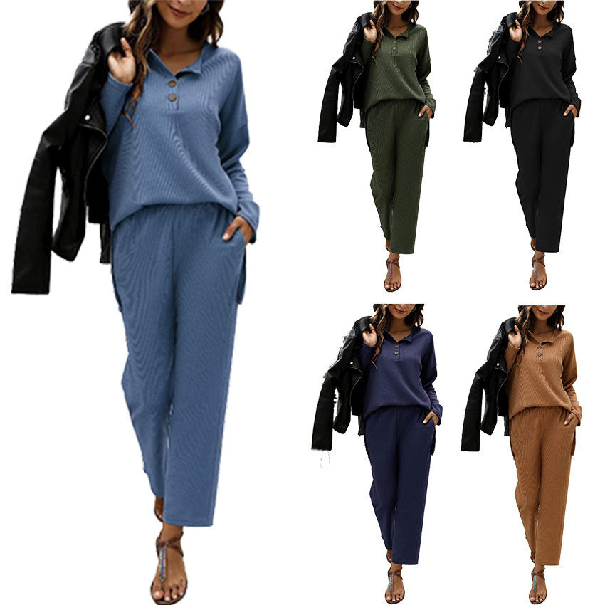 Casual set for women with structured top and wide pants Chic and Style