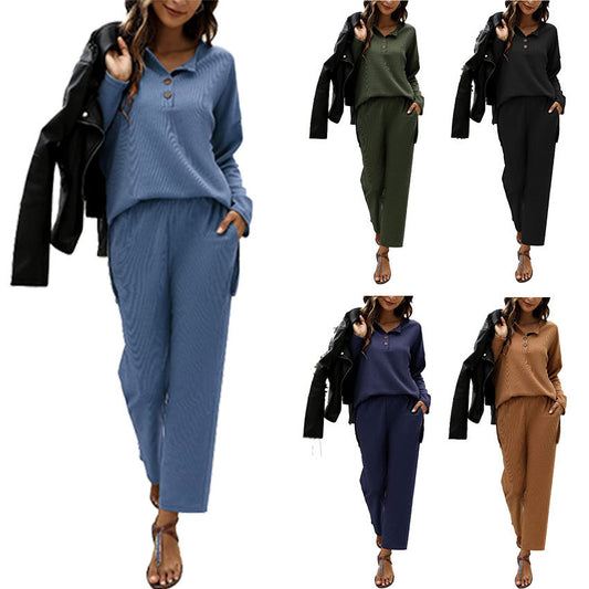 Casual set for women with structured top and wide pants Chic and Style