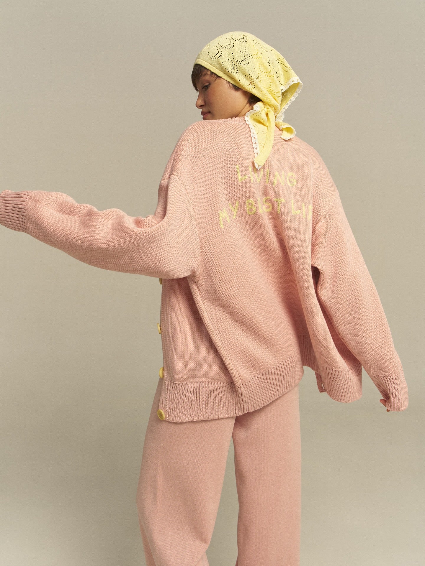 Comfortable oversized sweater set for women and casual palazzo pants Chic und Stil