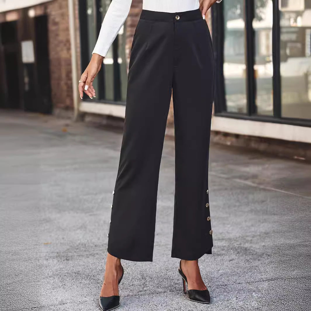 Chic and Style Elegant Palazzo Pants for Women with Button Details