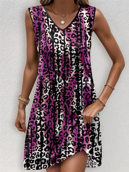 Robe d'été pour femmes avec un élégant imprimé léopard et une coupe flatteuse Chic und Stil