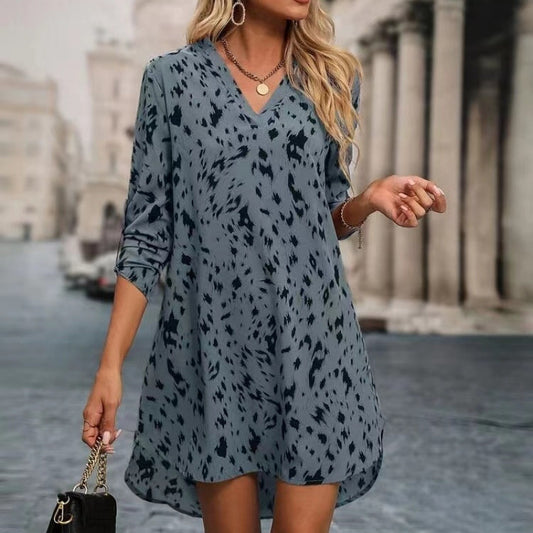 Dames Robe Tunique Légère À Col V Chic und Stil