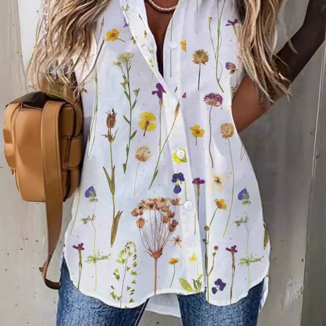 Chemisier pour femmes avec imprimé floral et manches courtes Chic und Stil 1750916551
