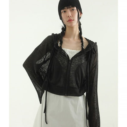 Veste à capuche cropped tendance pour femmes avec une fermeture éclair pratique Chic & Stil