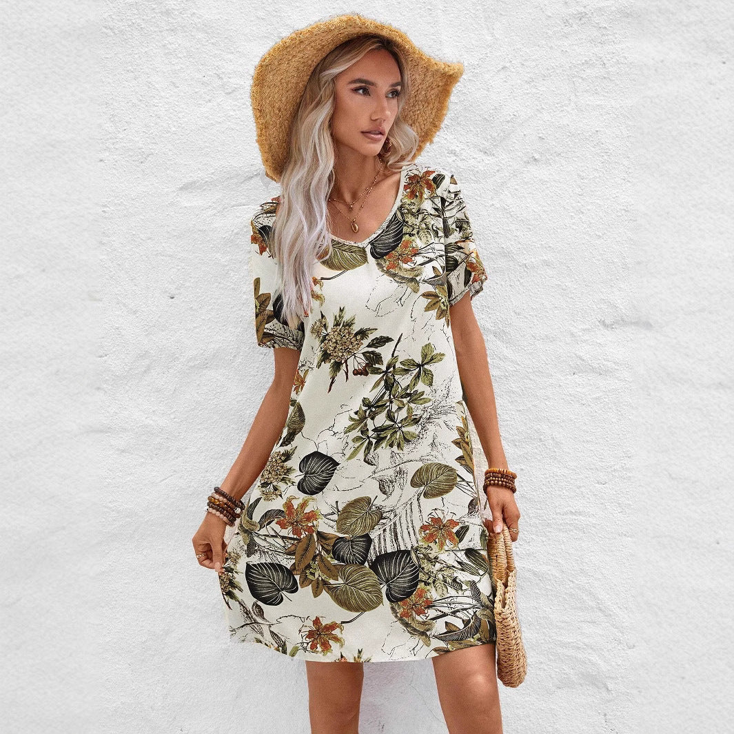 Robe décontractée à motif floral Chic und Stil pour femmes