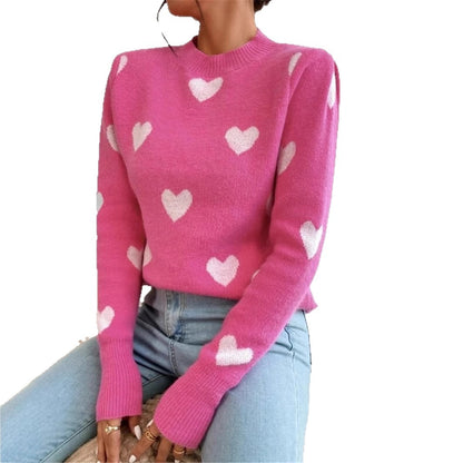 Dames pull confortable avec motif cœur Chic und Stil