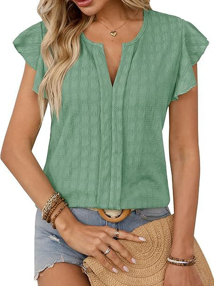 Dames Blouse à Manches Courtes Chic und Stil