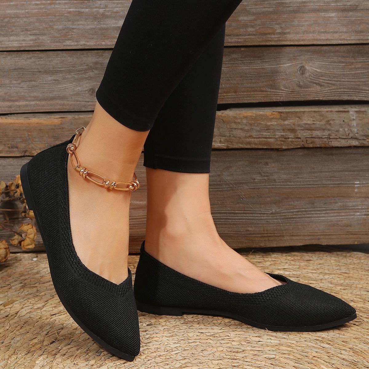Dames Ballerines en maille respirantes Chic und Stil