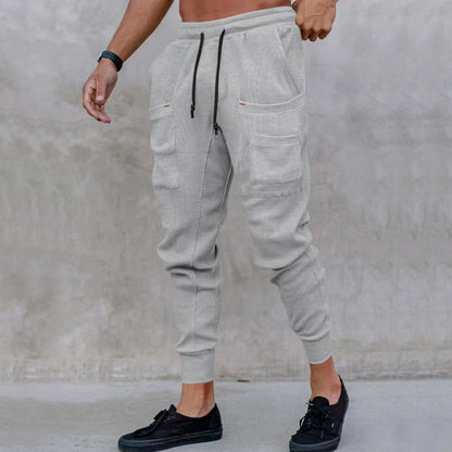 Pantalon utilitaire tendance pour hommes avec taille élastique et poches pratiques Chic und Stil