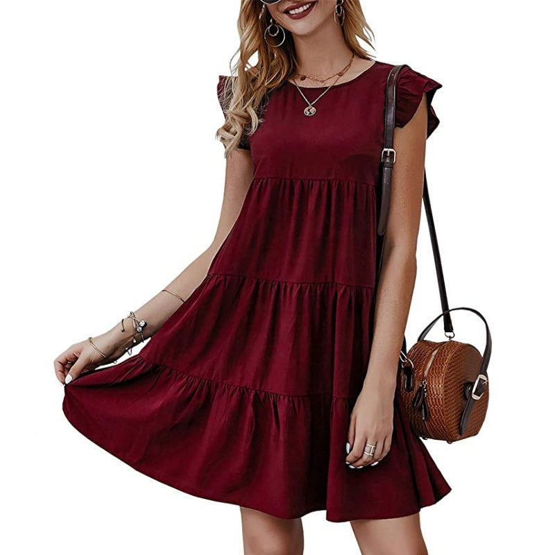 Robe d'été surdimensionnée pour femmes avec des détails en volants Chic und Stil